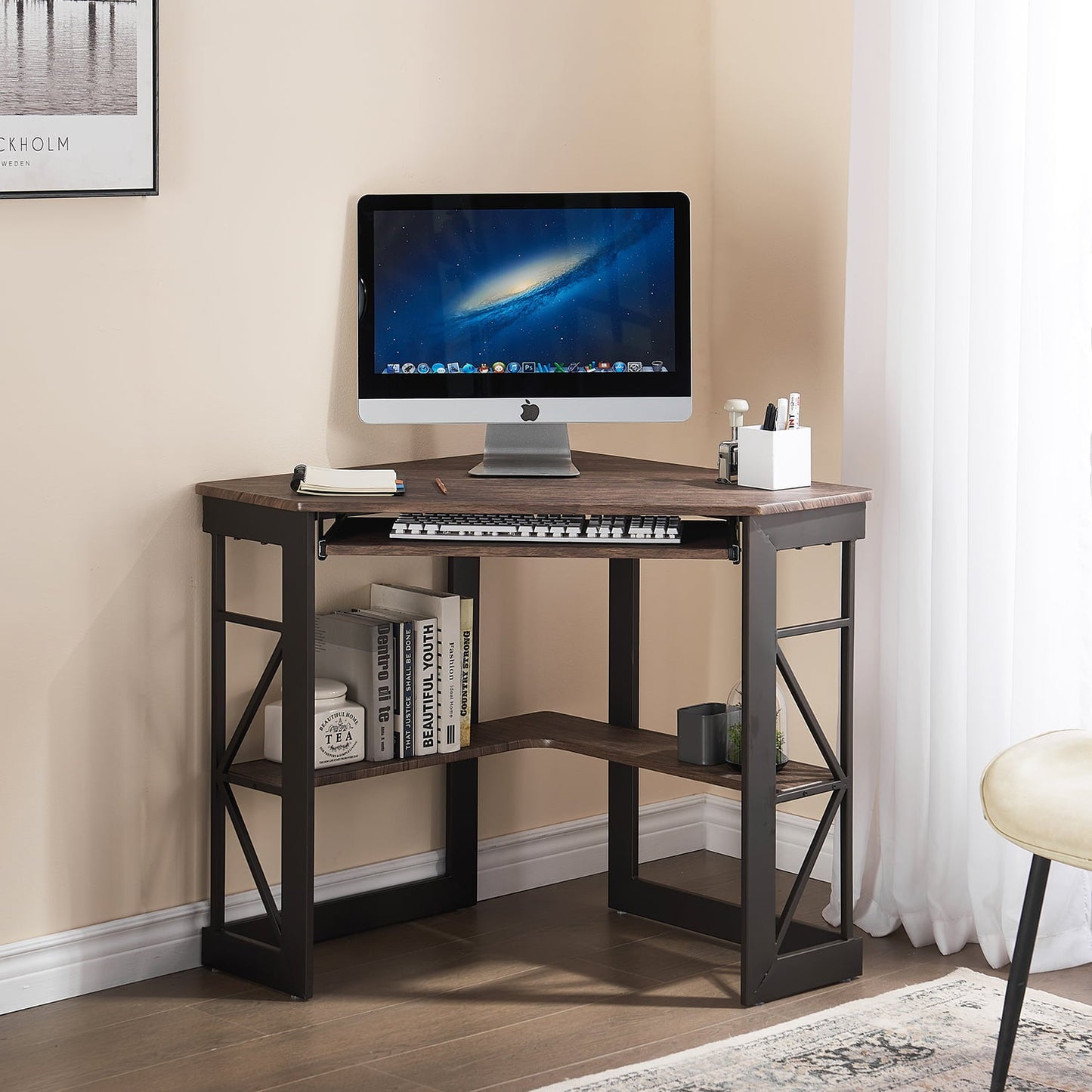 VECELO Corner Computer Desk Workstation Table for Home Office - Special