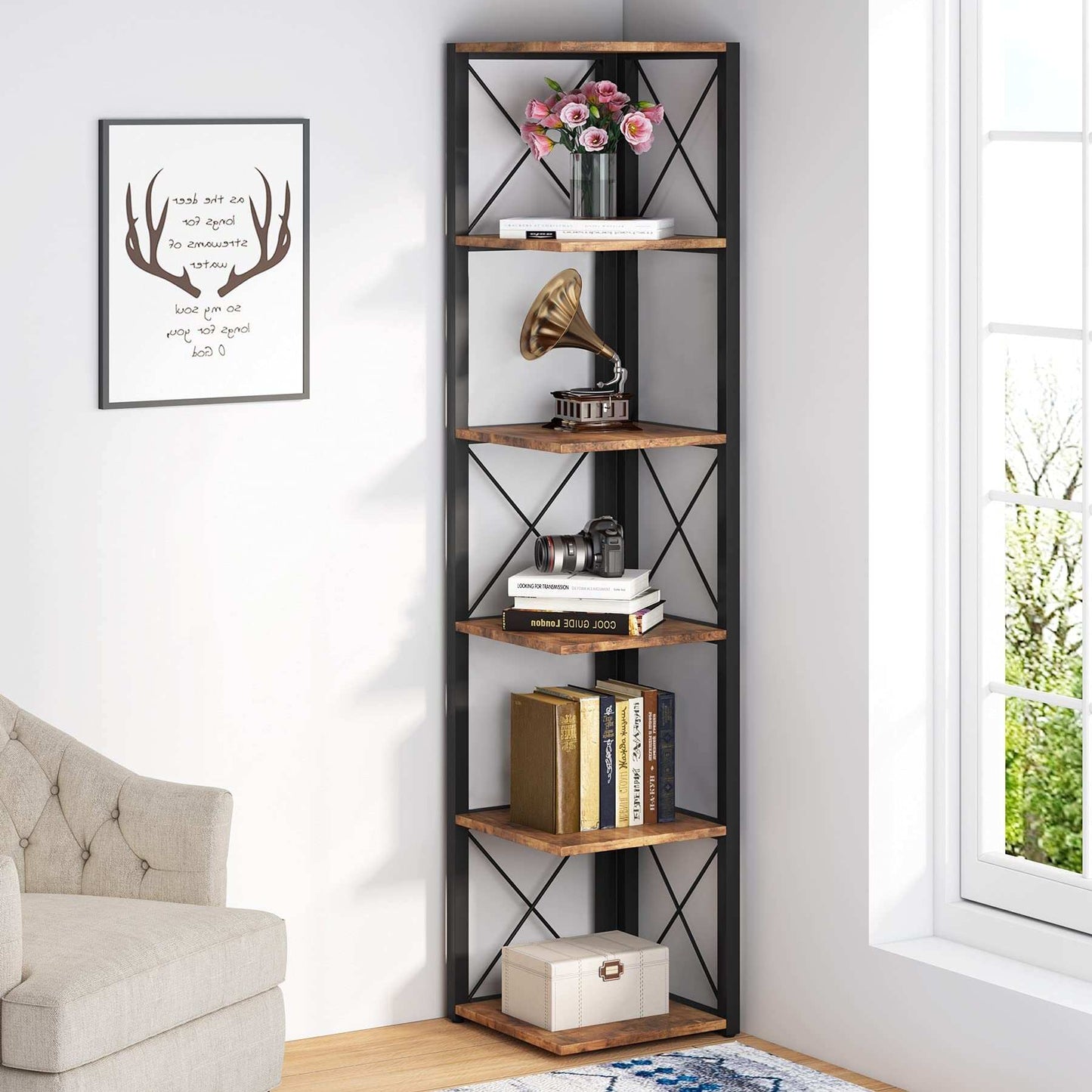 Plinth Bookcase Storage Organizer Rack