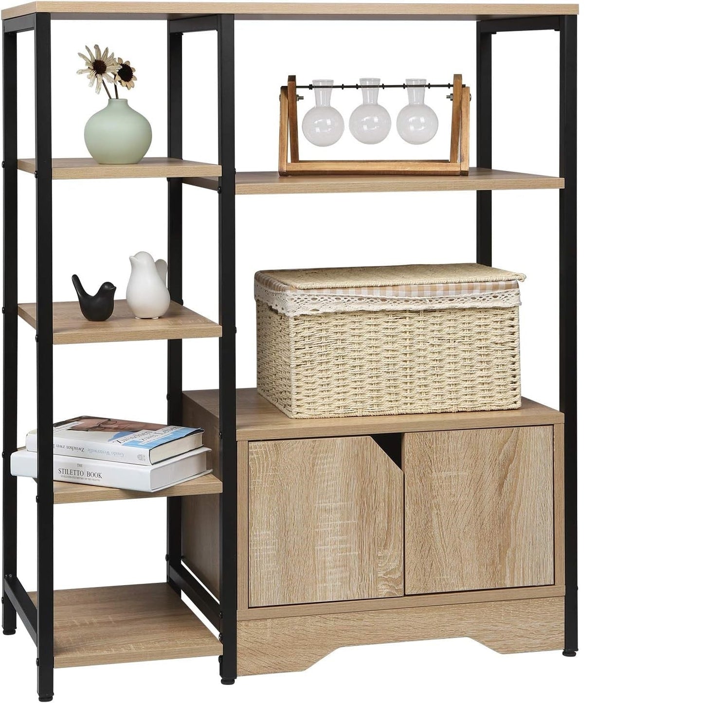 Shei Standing Shelf Drawing Lounge Living Room Bookcase Storage Cabinet Rack