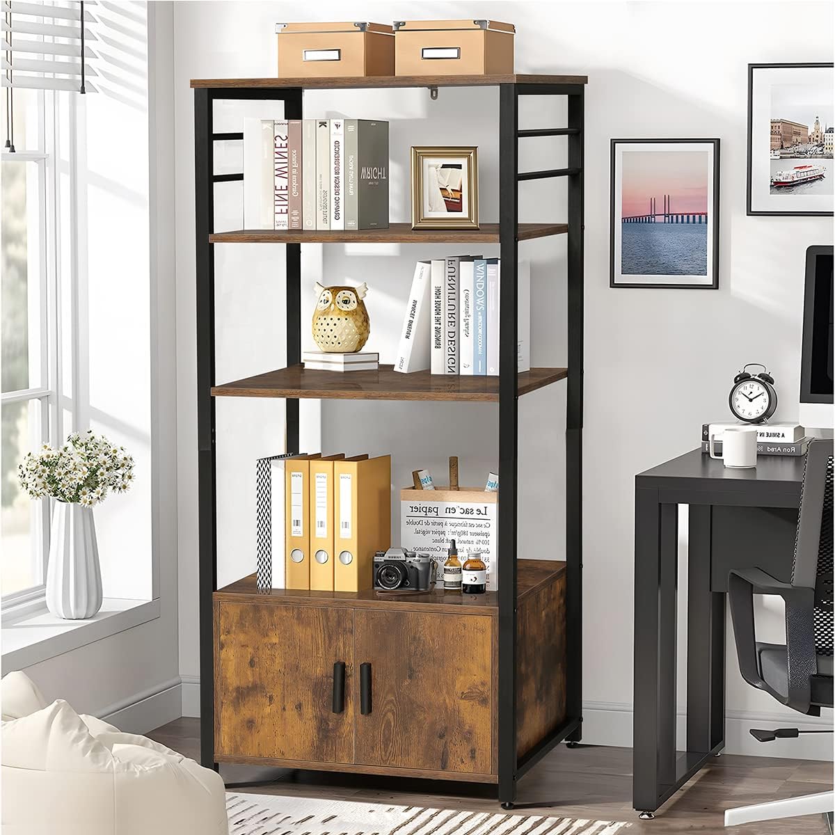 Iwell Living Dining Room Kitchen Microwave Stand Cabinet Utility Storage Shelf Rack