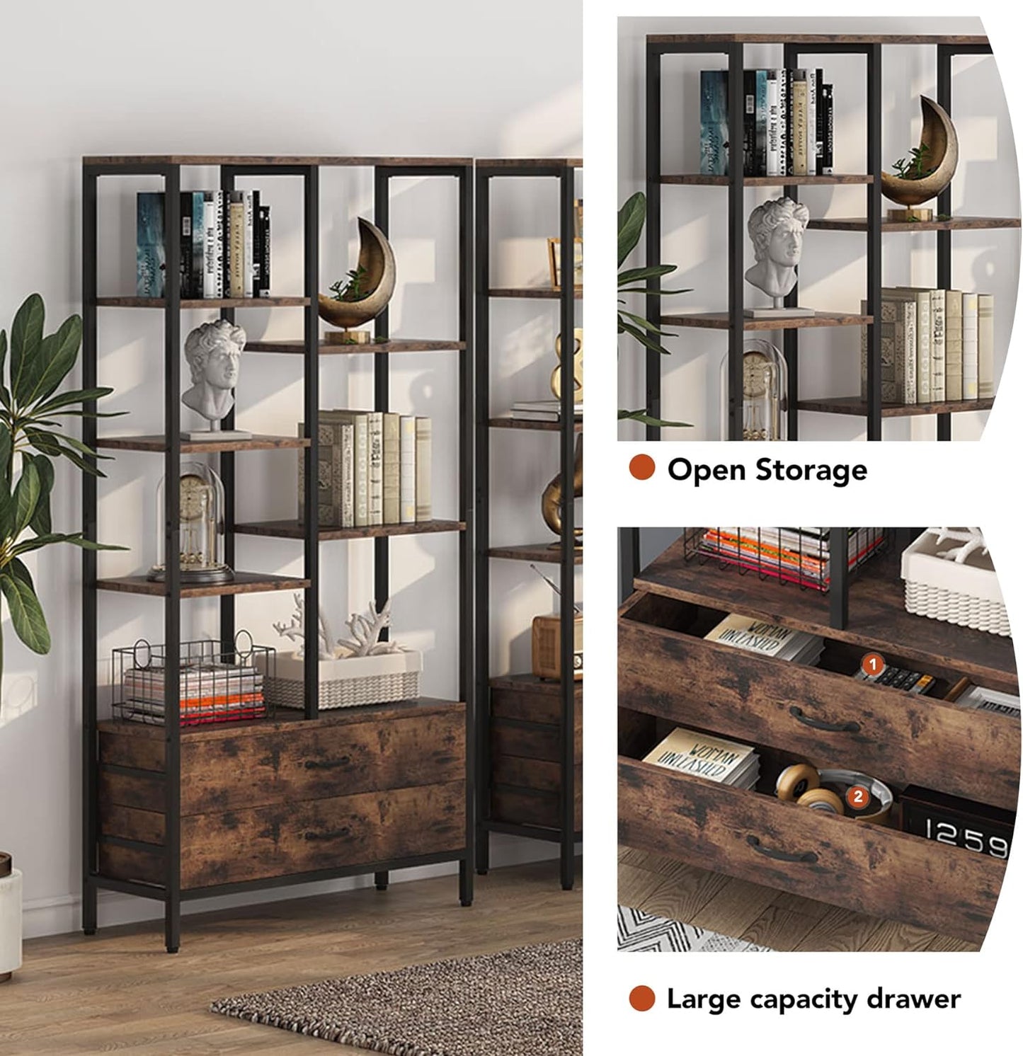 Little Tree Kitchen Storage Shelf Lounge Living Bedroom book case with Drawers