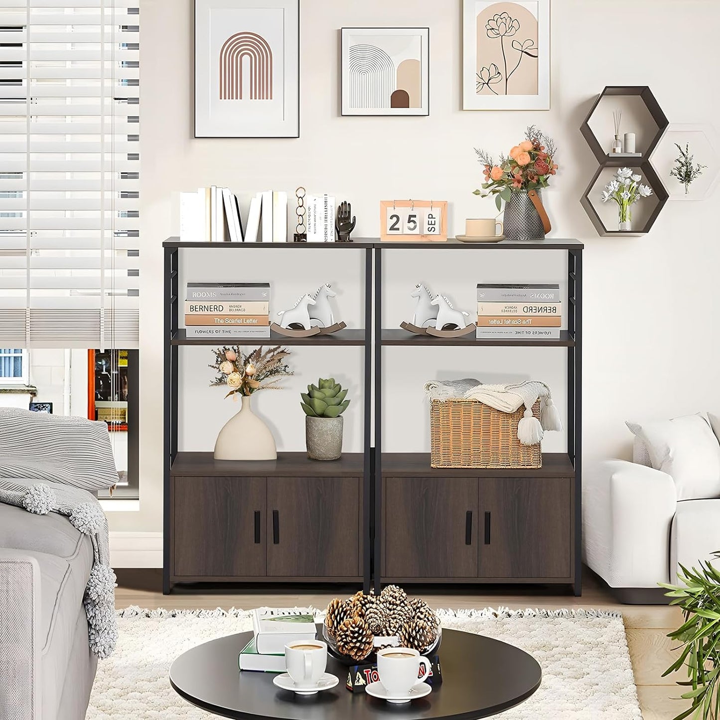 Iwell Living Dining Room Kitchen Microwave Stand Cabinet Utility Storage Shelf Rack