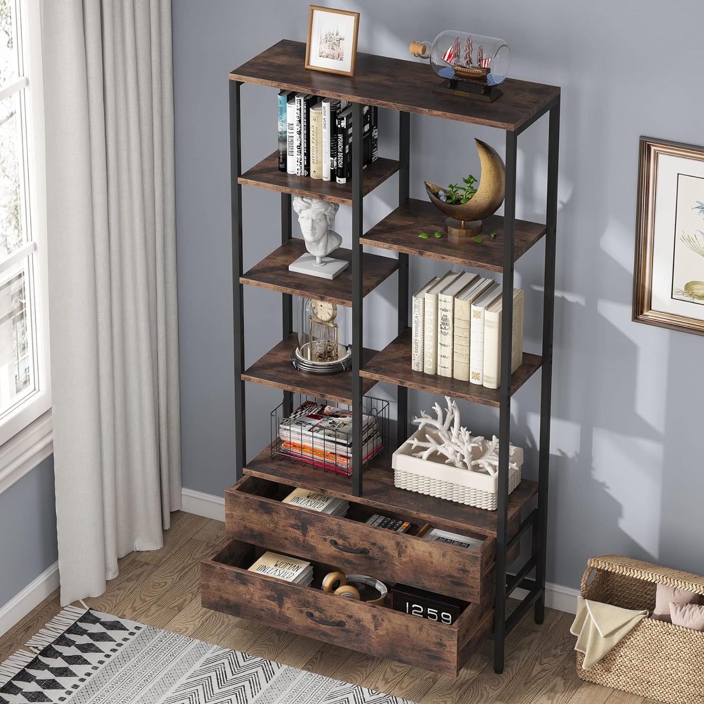 Little Tree Kitchen Storage Shelf Lounge Living Bedroom book case with Drawers