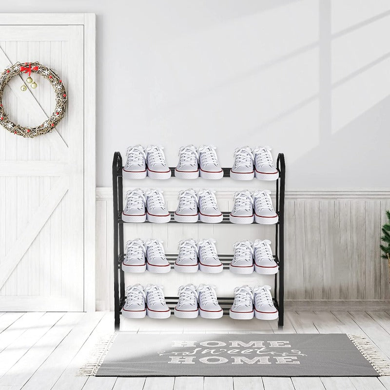 Streamline Metal Shoe Organizer Rack (4 Tier )