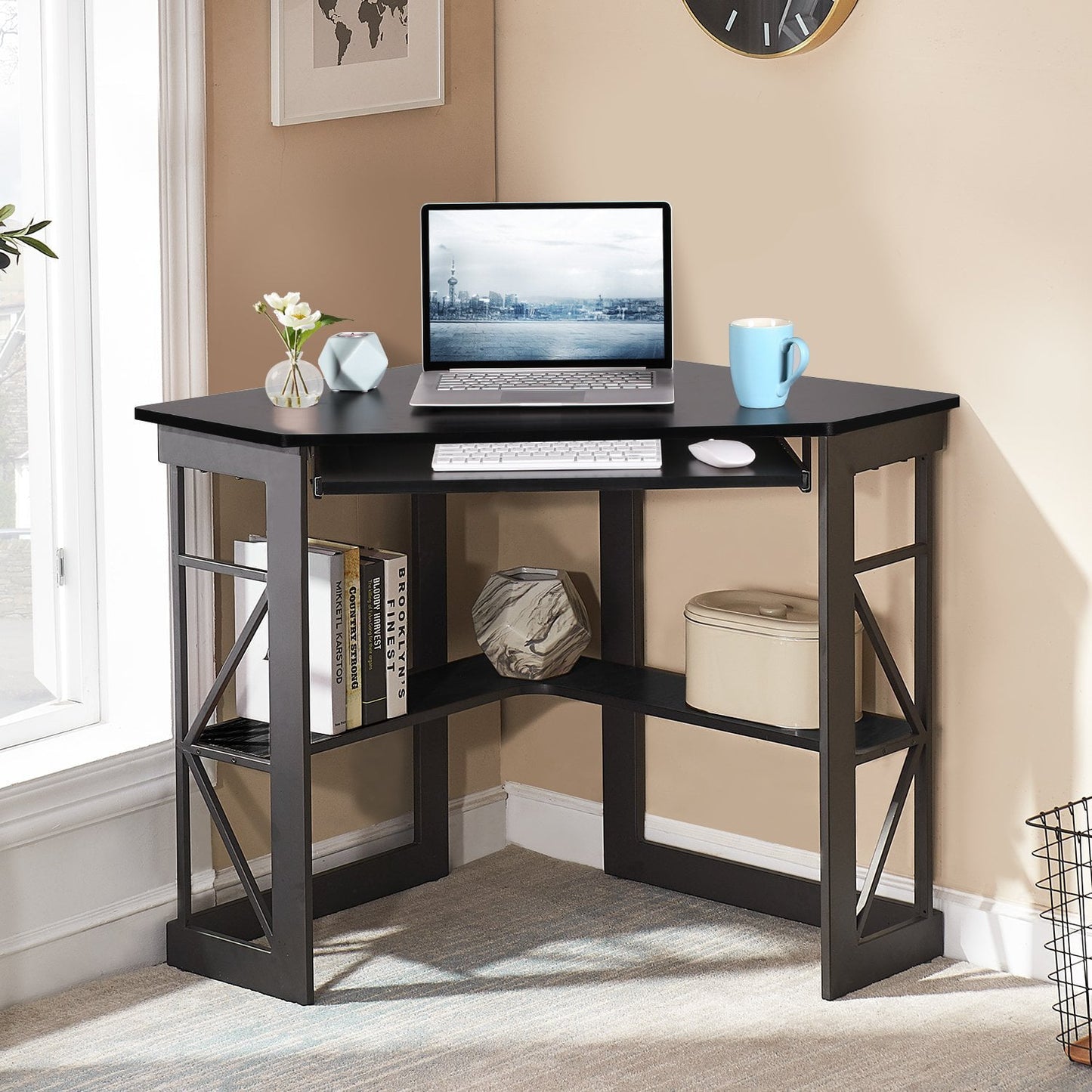 VECELO Corner Computer Desk Workstation Table for Home Office - Special