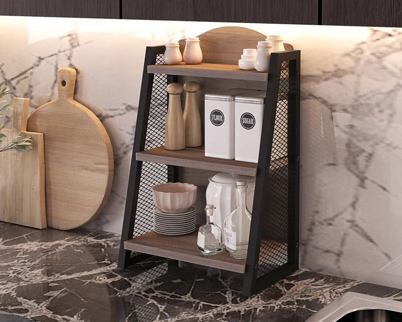 Trestle Modern Spice Coffee Kitchen Organizer Storage Rack