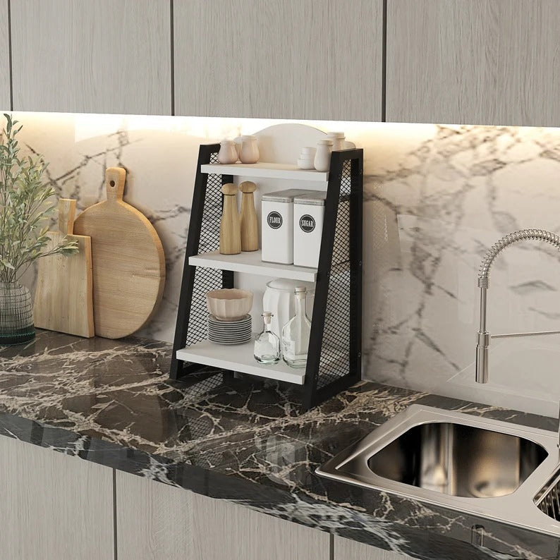 Trestle Modern Spice Coffee Kitchen Organizer Storage Rack