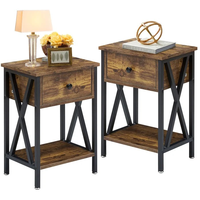 Halstein Lounge Bed Room Organizer Side Table Decor