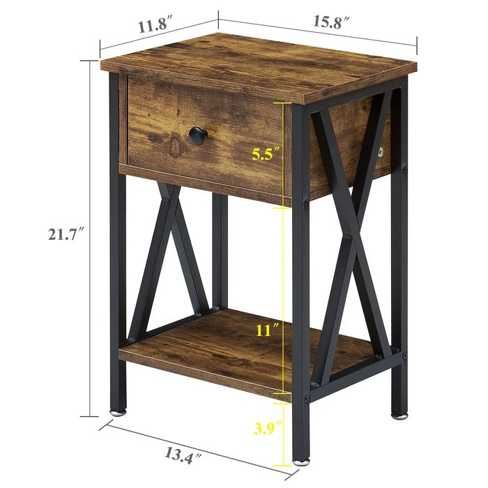 Halstein Lounge Bed Room Organizer Side Table Decor