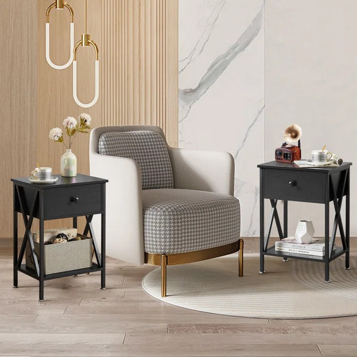 Halstein Lounge Bed Room Organizer Side Table Decor