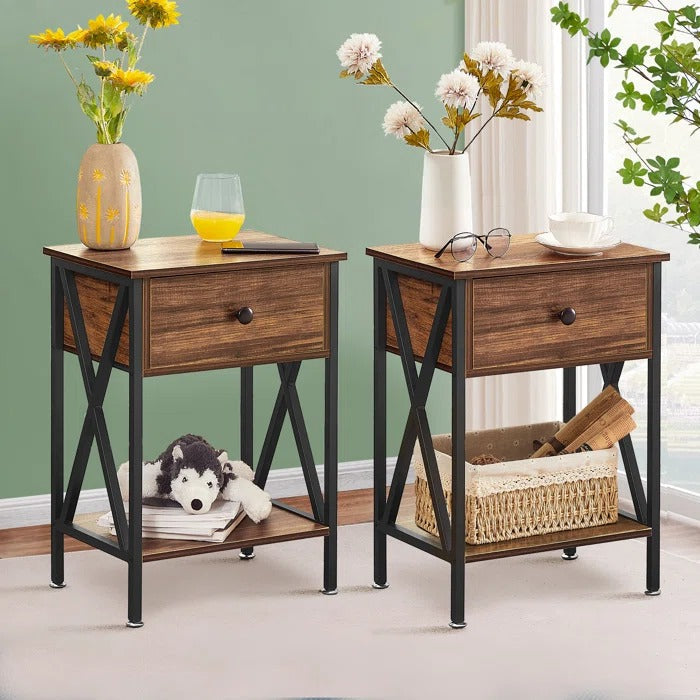 Halstein Lounge Bed Room Organizer Side Table Decor