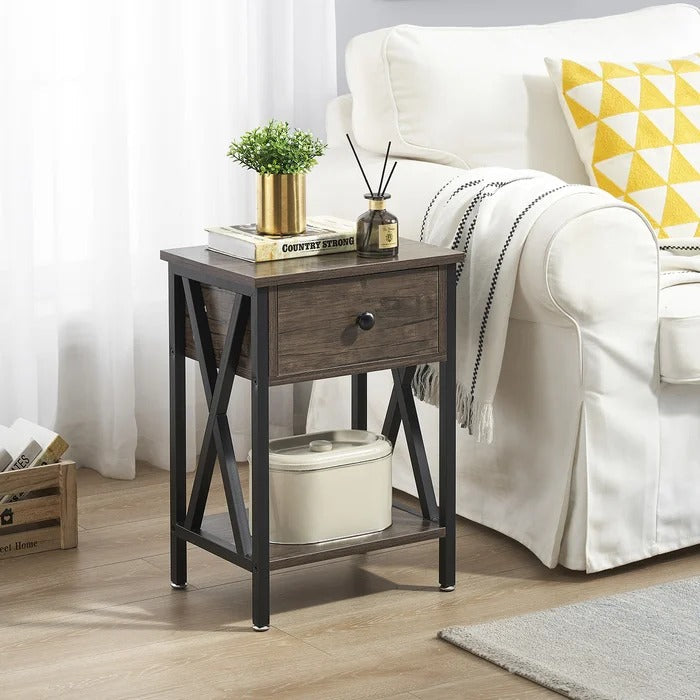 Halstein Lounge Bed Room Organizer Side Table Decor
