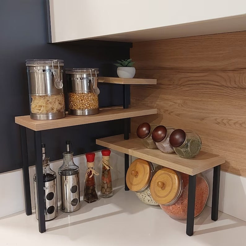 Ziggy Zone Corner Kitchen Spice Salt Organizer Storage Shelf Rack