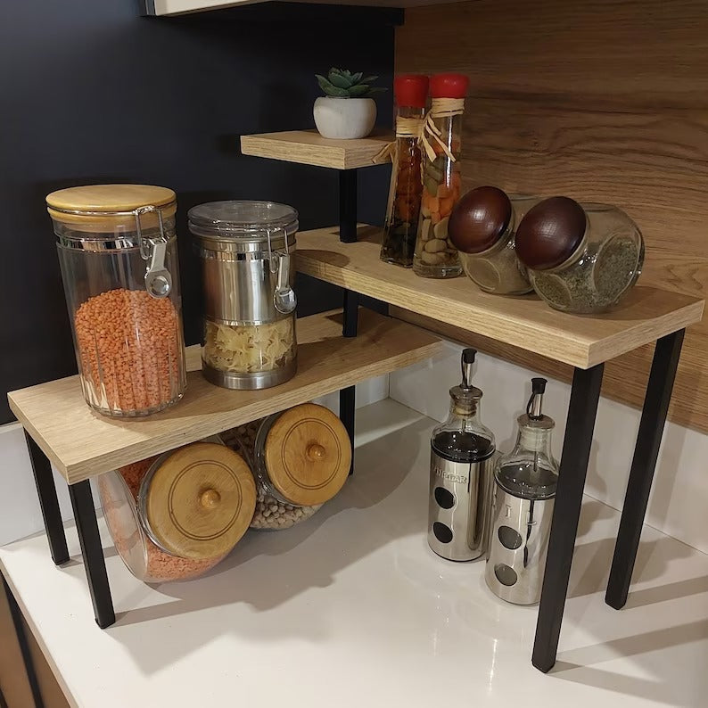 Ziggy Zone Corner Kitchen Spice Salt Organizer Storage Shelf Rack