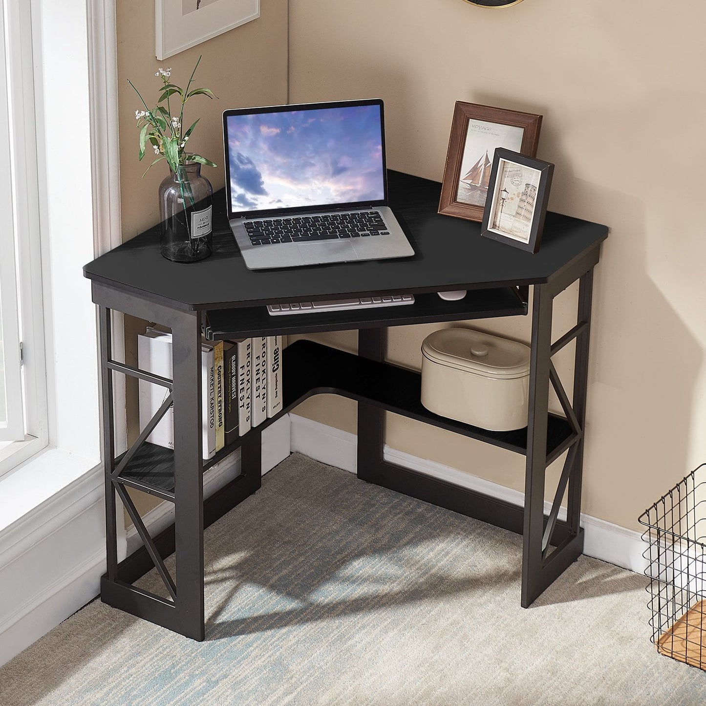VECELO Corner Computer Desk Workstation Table for Home Office - Special