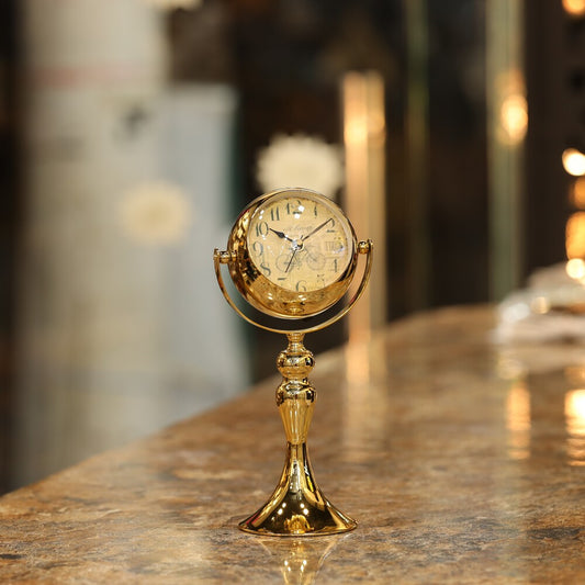 Golden Table Clock