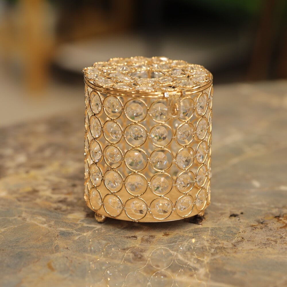 Golden Metal Tissue Box-3