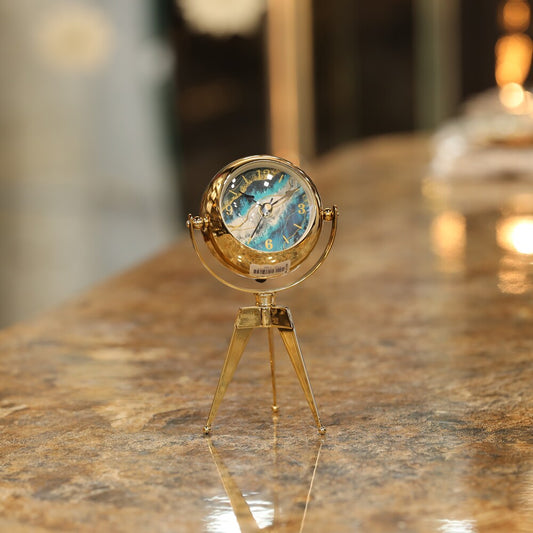 Table Clock Golden