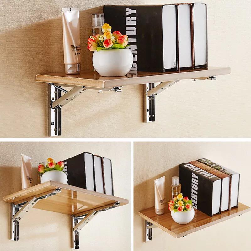 Wall-Mounted Straight Wooden Shelf Decor