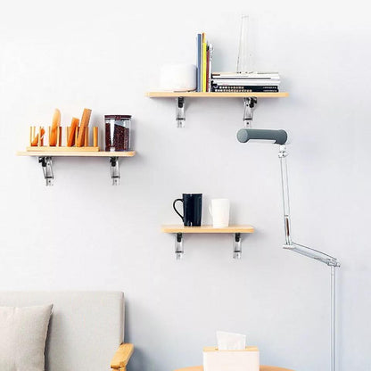 Wall-Mounted Straight Wooden Shelf Decor