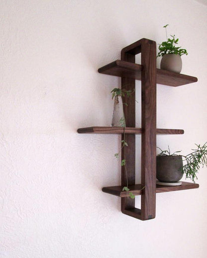 Wall Fitted Vintage Wooden Organizer Rack Shelf Decor