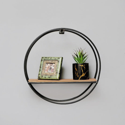 Wall-Mounted "Mini-Round" Floating Metal Storage Organizer Frame Decor - Special