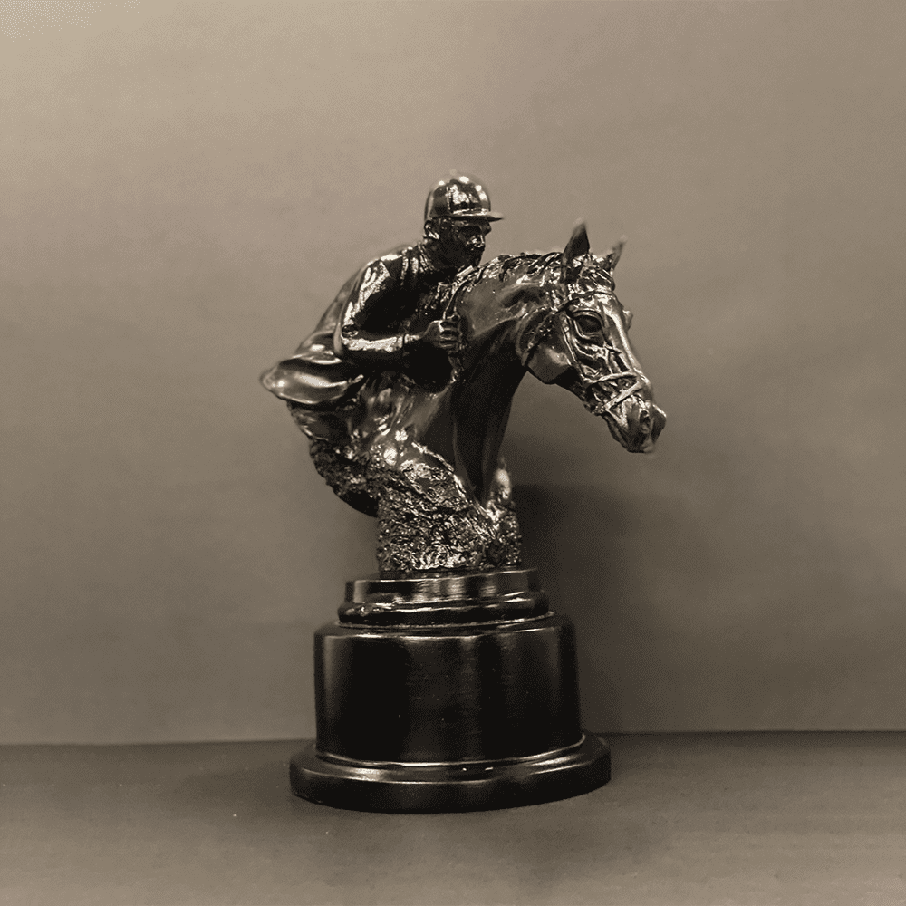 Bronze Equestrian Horse and Jockey Rider