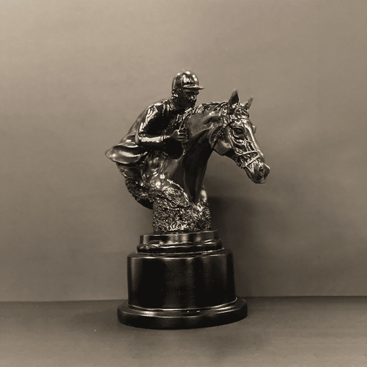 Bronze Equestrian Horse and Jockey Rider