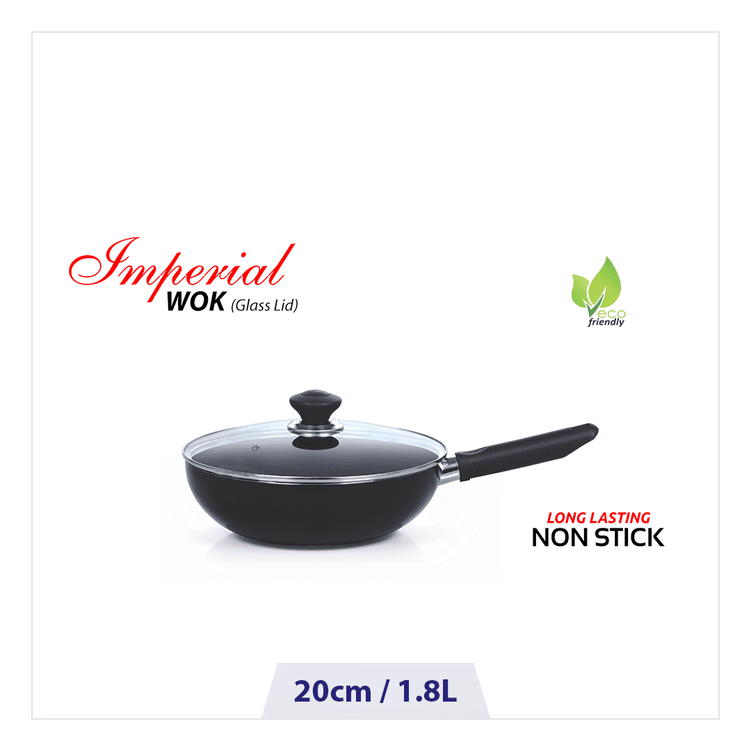 Kitchen King Non-Stick Imperial Wok With Cover