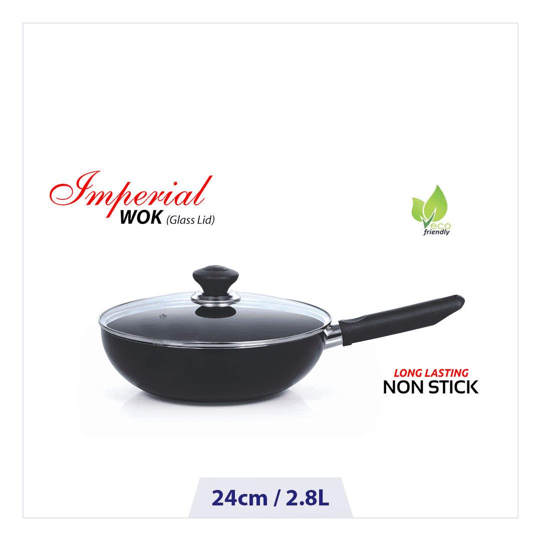 Kitchen King Non-Stick Imperial Wok With Cover