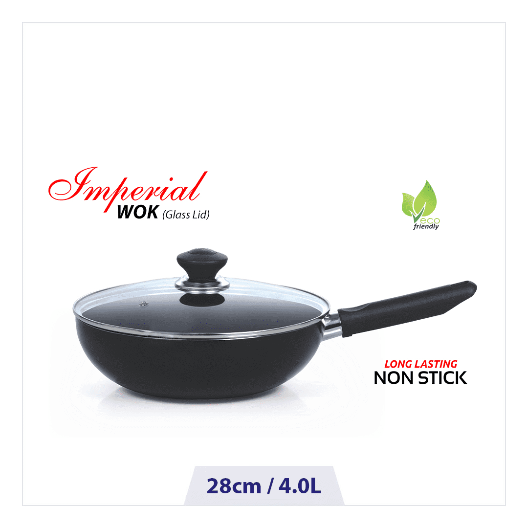 Kitchen King Non-Stick Imperial Wok With Cover