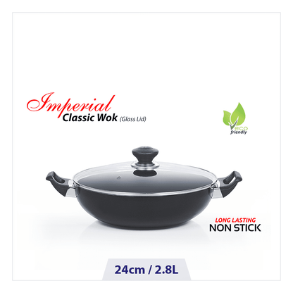 Kitchen King Non-Stick Imperial Classic Wok With Cover