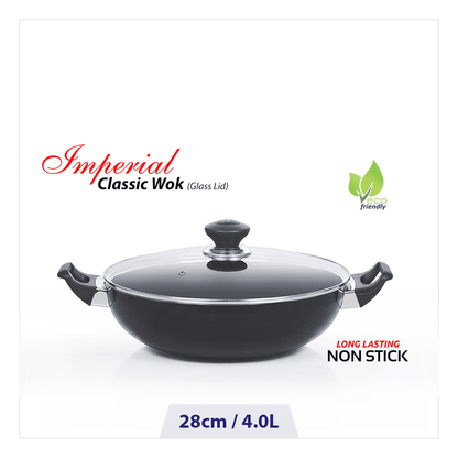 Kitchen King Non-Stick Imperial Classic Wok With Cover