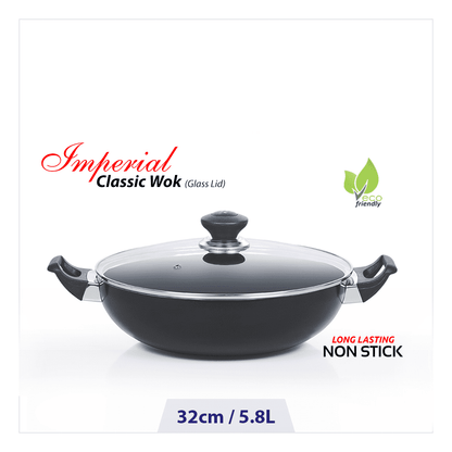 Kitchen King Non-Stick Imperial Classic Wok With Cover