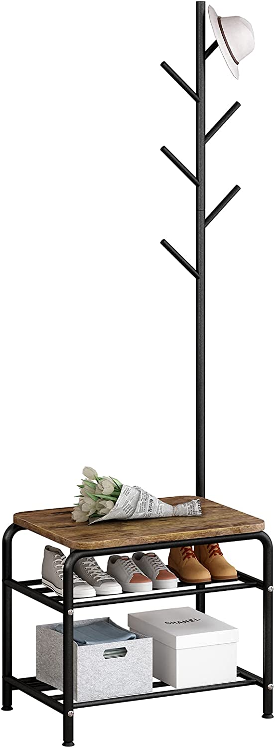 Out Bounds Industrial Coat Shoe Tree Entryway Living Bedroom Organizer Rack
