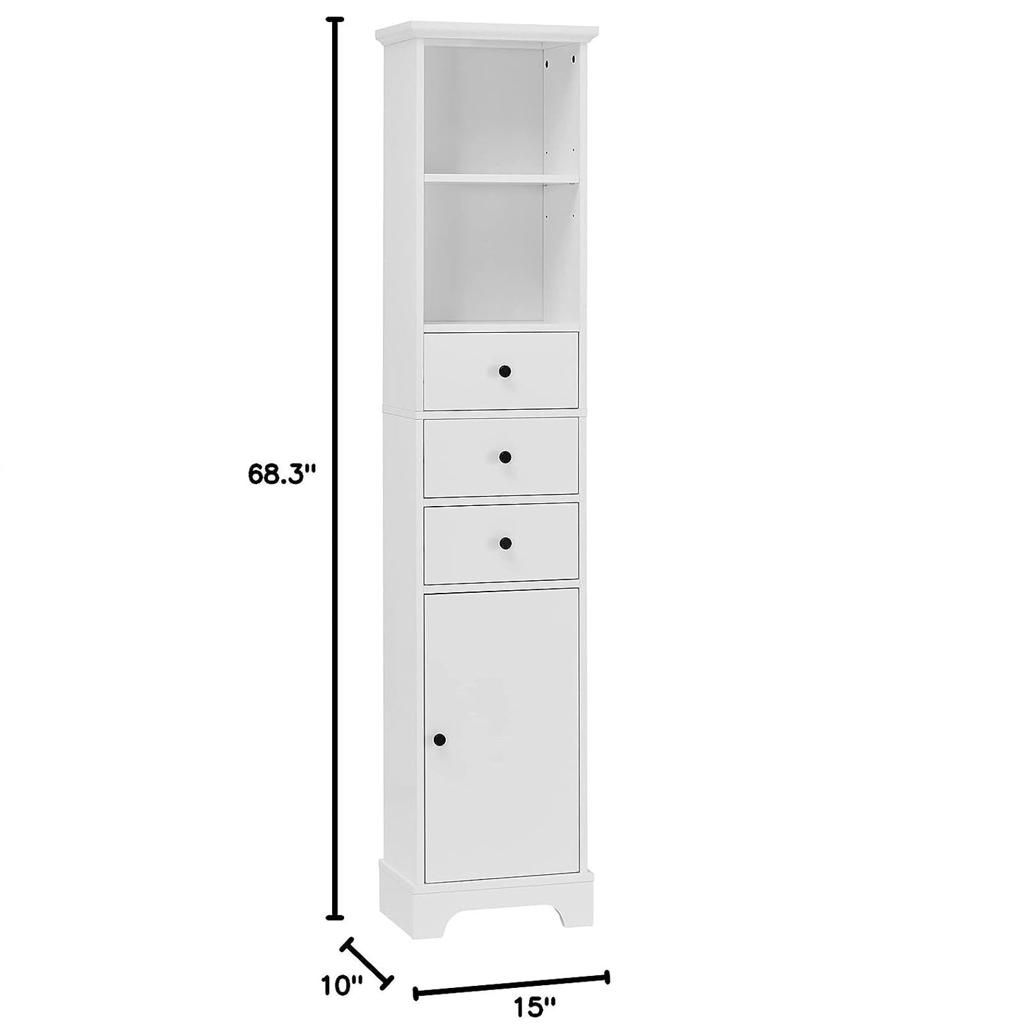 Merax Bathroom Cabinet Storage Shelf Tower