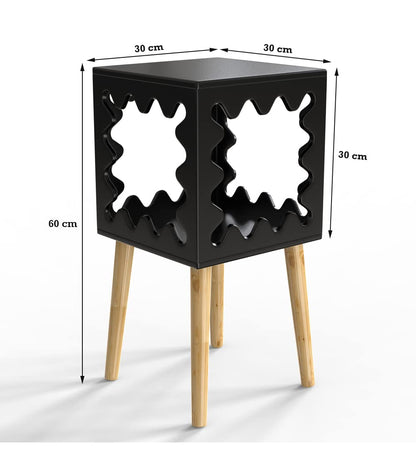 Artistic Square book case Nightstand Side End Table