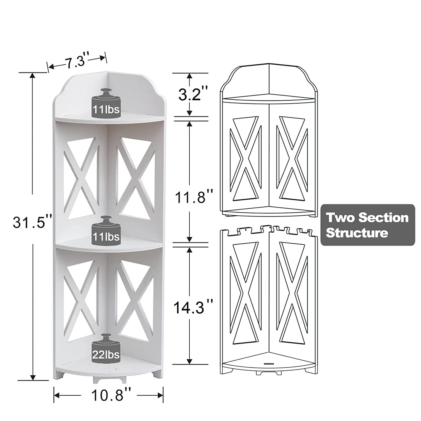 Bathroom Corner Rack