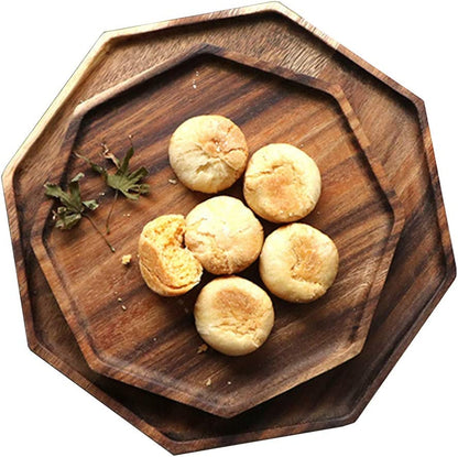 Renawe Octagon Wooden Platter Kitchen Serving Tray