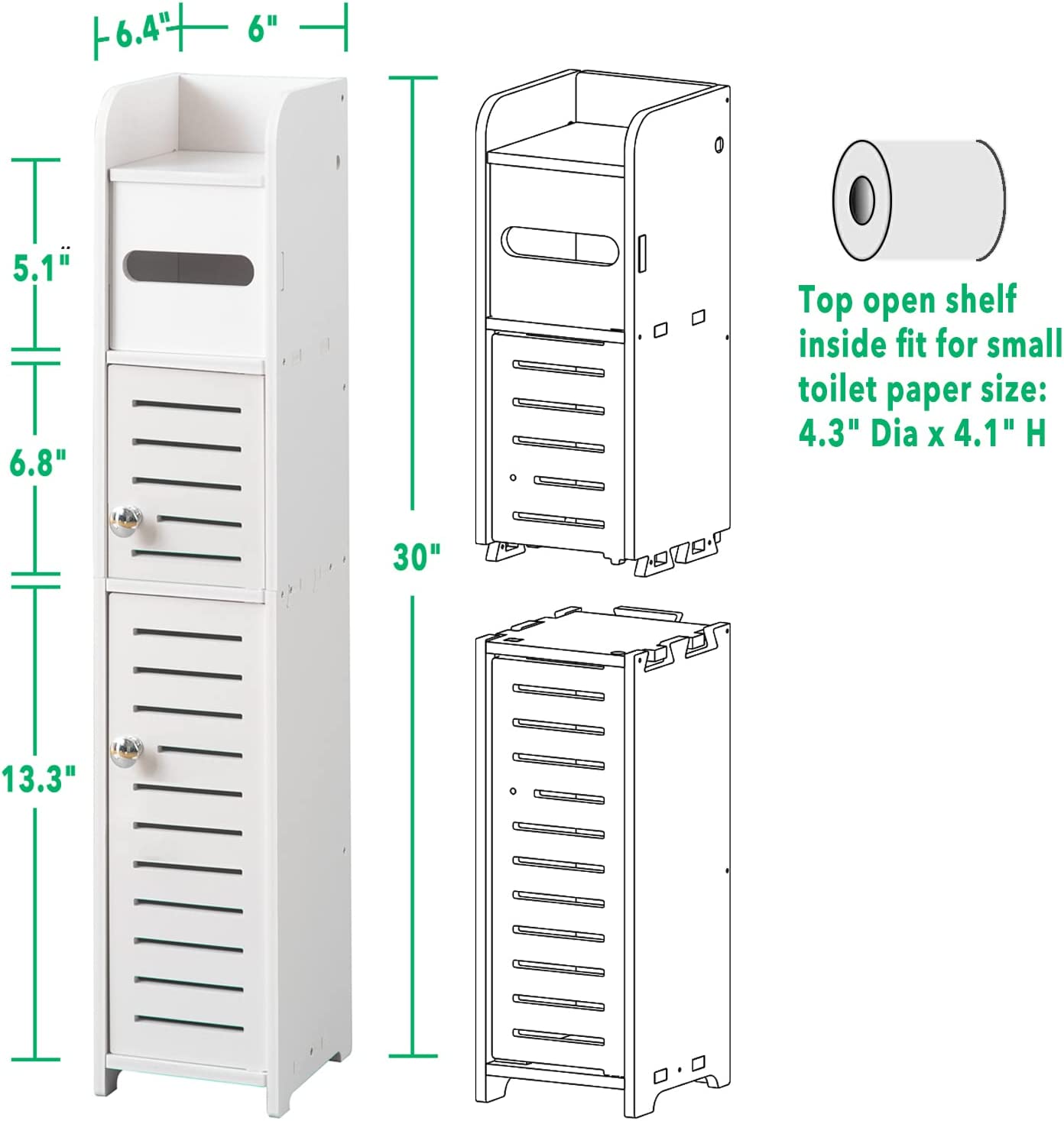 Slinel Tower Bathroom Rack