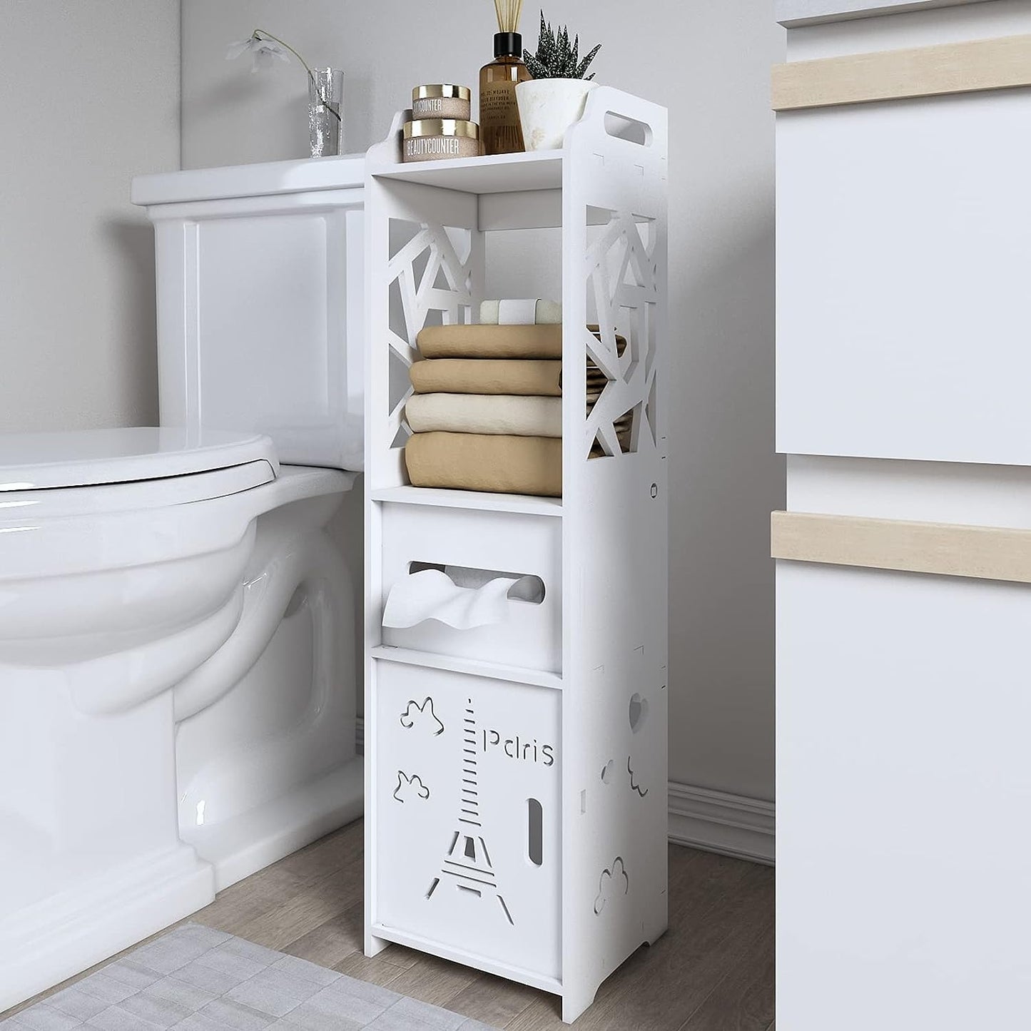 Spakoo Paris Bathroom Cabinet Stand Organizer Rack