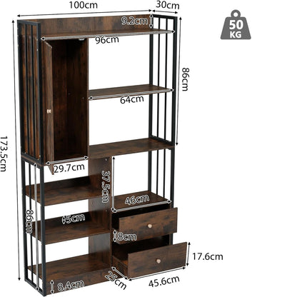 Becag Living Lounge Drawing Room book case Organizer Rack