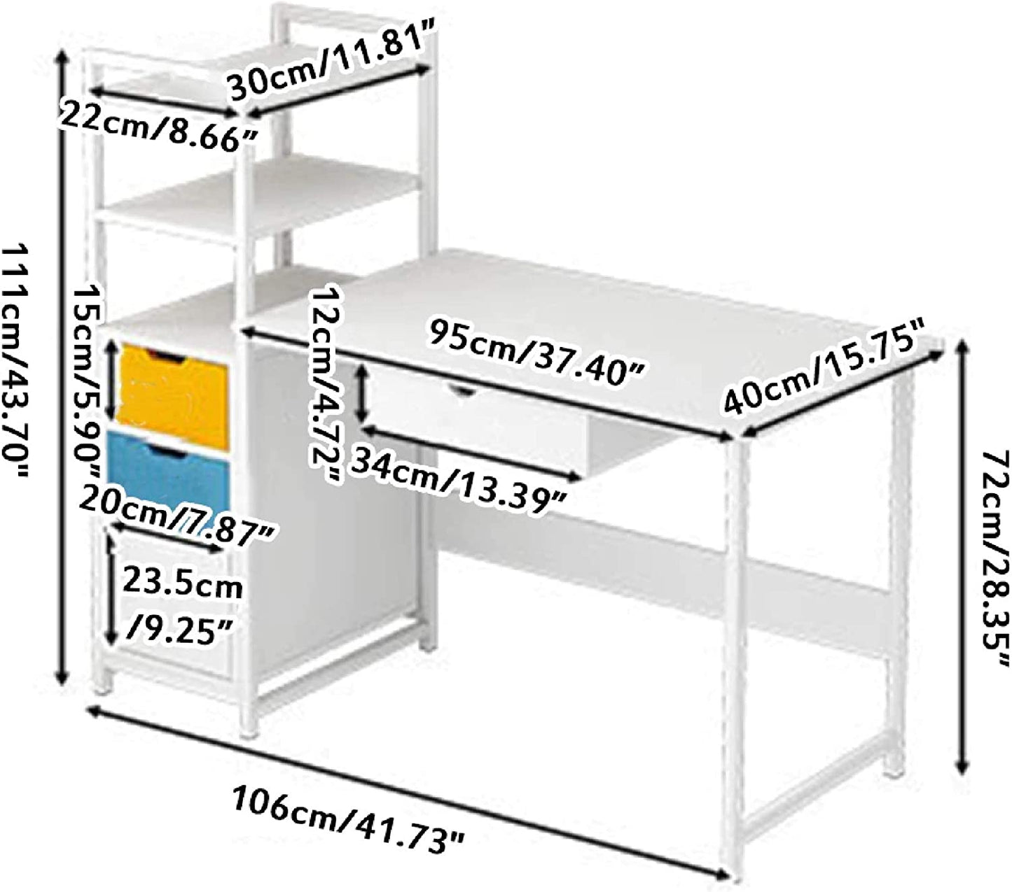 AAAZ Home Office Workstation Writing Organizer Desk Table