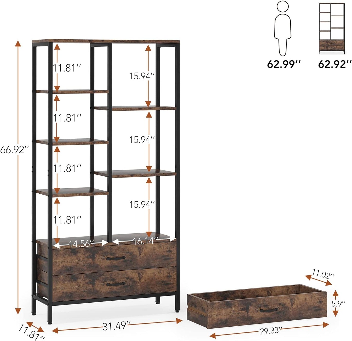 Little Tree Kitchen Storage Shelf Lounge Living Bedroom book case with Drawers