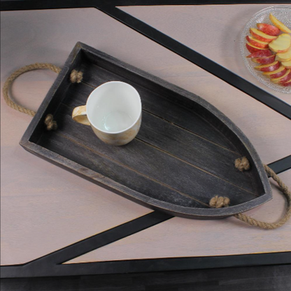 Hang In Boat Solid Wood Kitchen Serving Tray