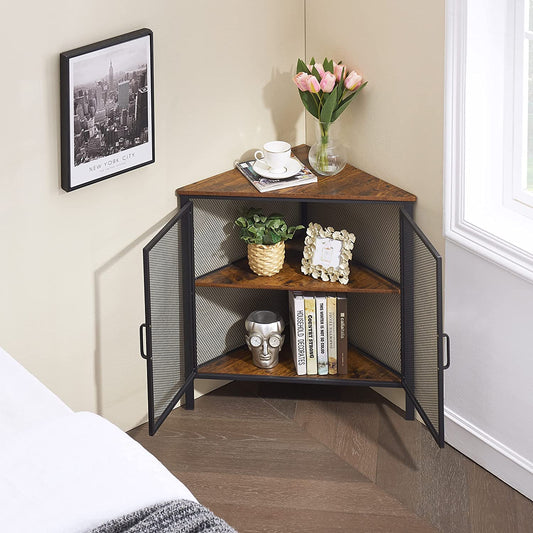 Corner Metal Frame Storage Shelf Organizer for Small Space