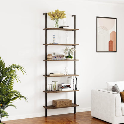 Open Tall Wall Mount book case Standing Leaning Wall Shelfs