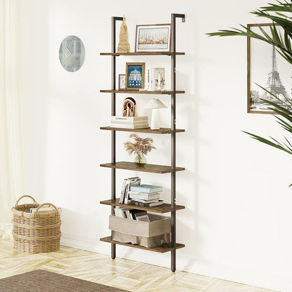 Open Tall Wall Mount book case Standing Leaning Wall Shelfs