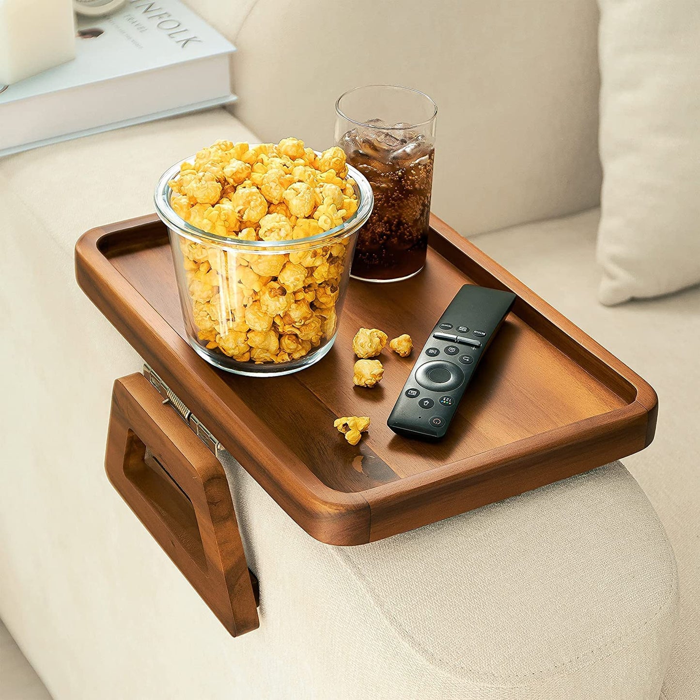 Couch Arm Tray Table, Portable Table and Side Tables for Small Spaces