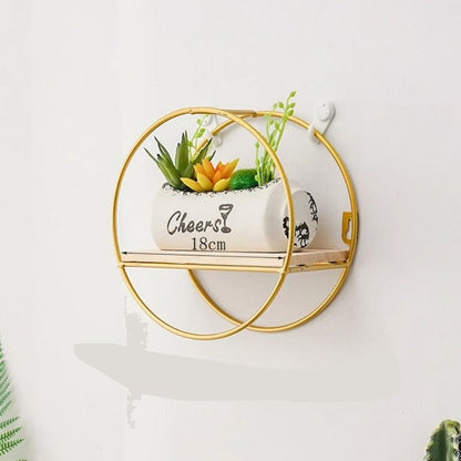 Wall-Mounted "Mini-Round" Floating Metal Storage Organizer Frame Decor - Special